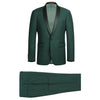 RENOIR Dark Green 2-Piece Slim Fit Shawl Lapel Tuxedo Suit 201-9