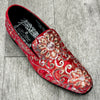 Exclusive Formal Dress Shoe Red / Gold 6734