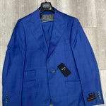 Tiglio Luxe Prosecco  Modern Fit, TL4023 , Pure Wool Suit & Vest Blue Windowpane