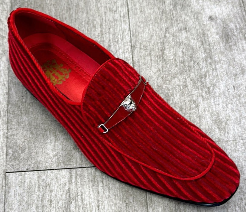 Exclusive Formal Dress Shoe Red 6946 Unique Design Menswear
