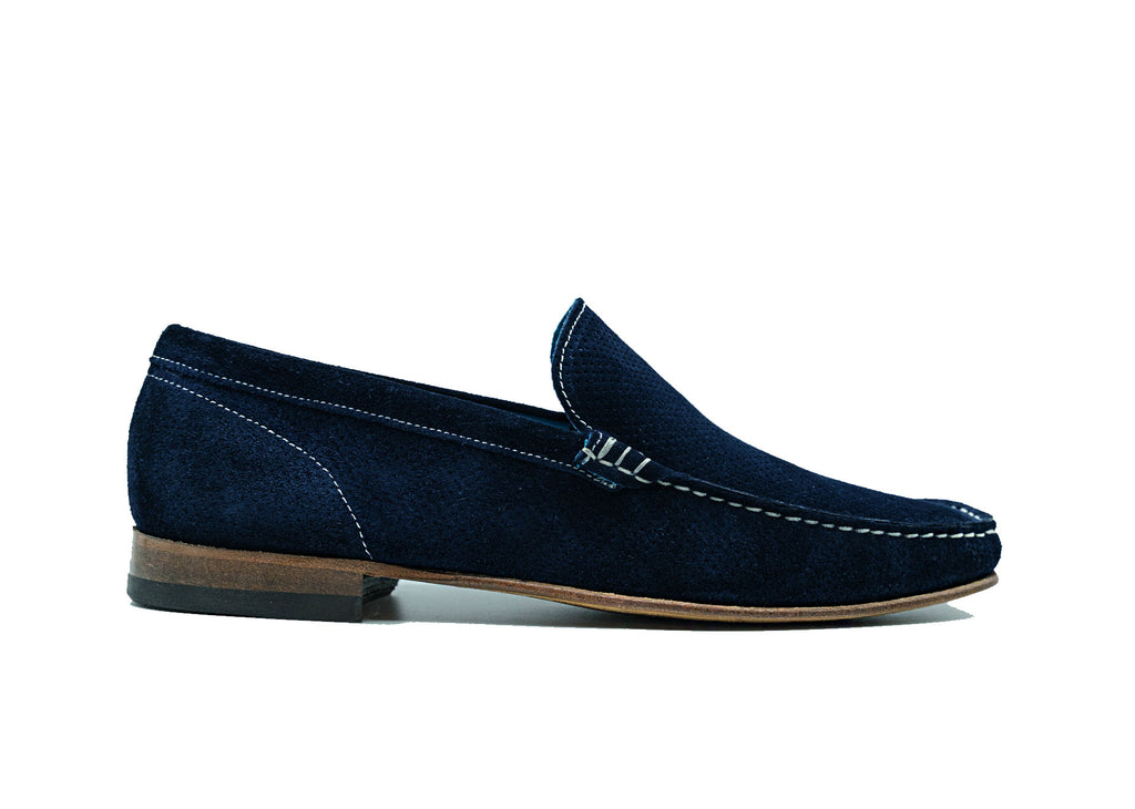 GIOVACCHINI Diego Blue Suede Loafer