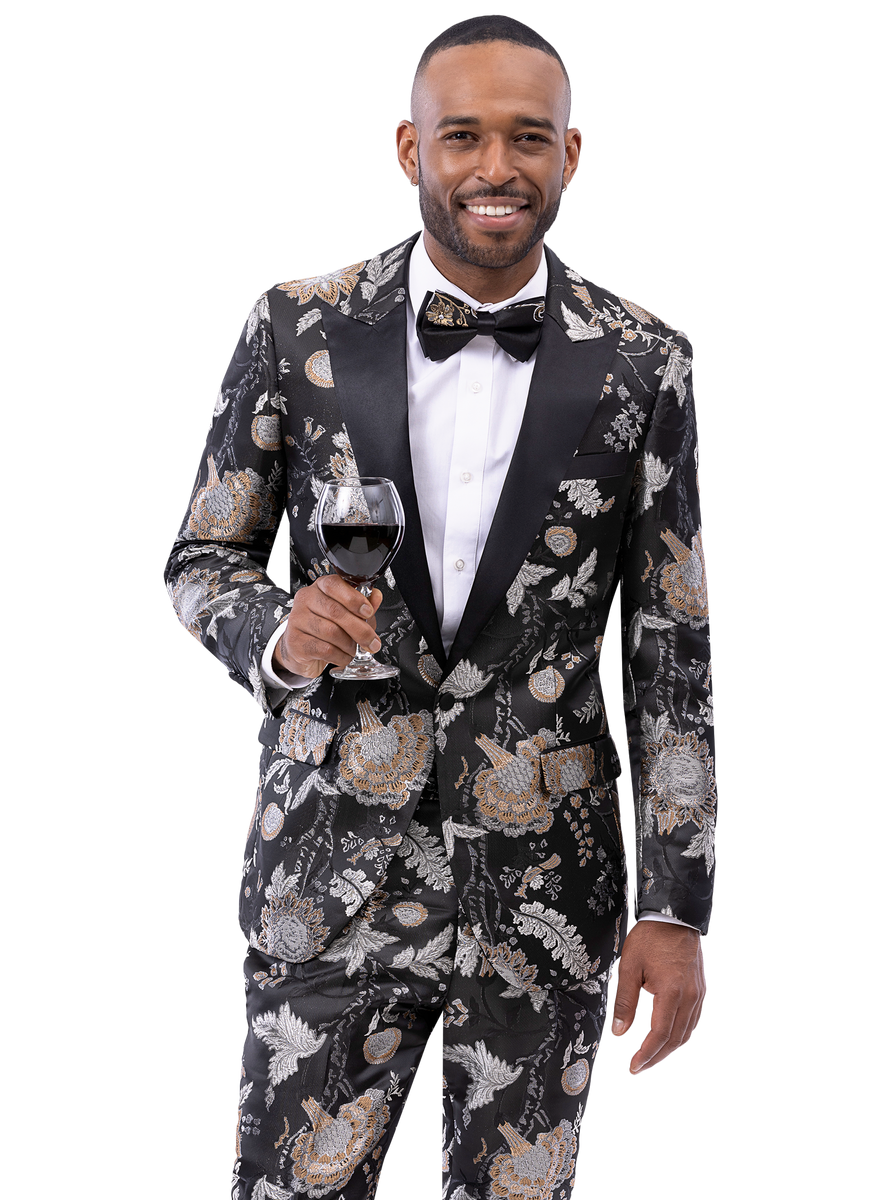 EJ Samuel Gold Plaid Pants PL137 main image 1