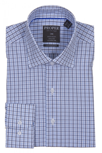 PROPER SHIRTINGS WHITE CONTEMPORARY FIT REGULAR CUFF P127ET0R-WHT