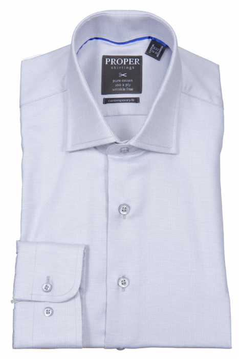 PROPER SHIRTINGS GRAY CONTEMPORARY FIT REGULAR CUFF P205ET0R-GRY