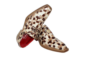 Emilio Franco Couture "Santo" Brown Combo Shoes