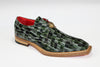 Emilio Franco Couture "Santo" Green Combo Shoes