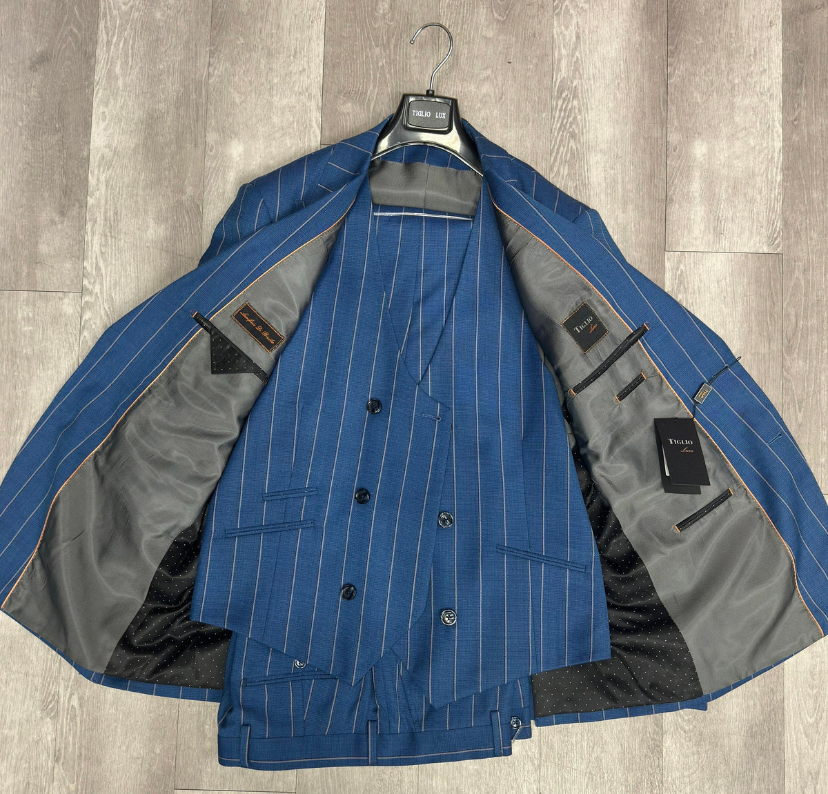 Porto, Slim Fit, Pure Wool Suit by Tiglio Luxe TIG 1002 main image 1