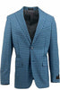 Tiglio Luxe Dolcetto Modern Fit, Pure Wool Jacket Cerulean and Navy Check TL2615
