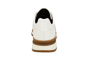 BELVEDERE BLAKE Genuine Ostrich / Soft Italian Calf Shoe - Lime/White 33629