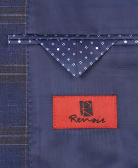 RENOIR Blue Slim Fit Side Vented Blazer 294-19
