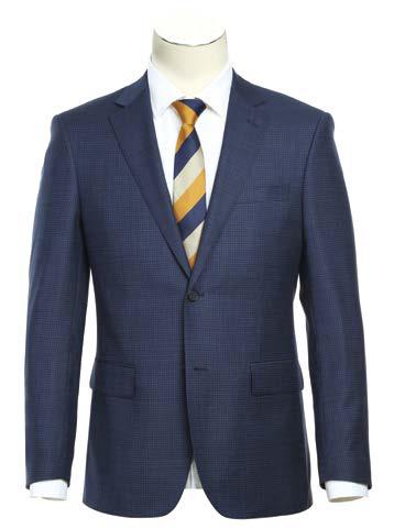RENOIR Blue 2-Piece Slim Fit Wool Suit 564-4