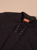 Inserch SS Lace-Up Linen Pullover Shirt SS812-00001 Black