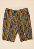 Inserch Geo Print Linen Shorts ST918-00167 Cacao