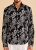Inserch LS Paisley Print Linen Shirt LS2915-00149 White/Black