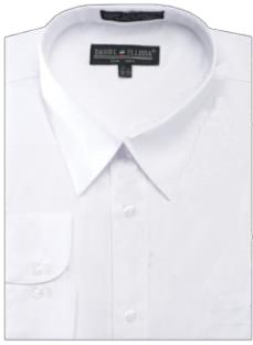 DANIEL ELLISSA BASIC DRESS SHIRT W/ CONVERTIBLE CUFF DS3001 WHITE