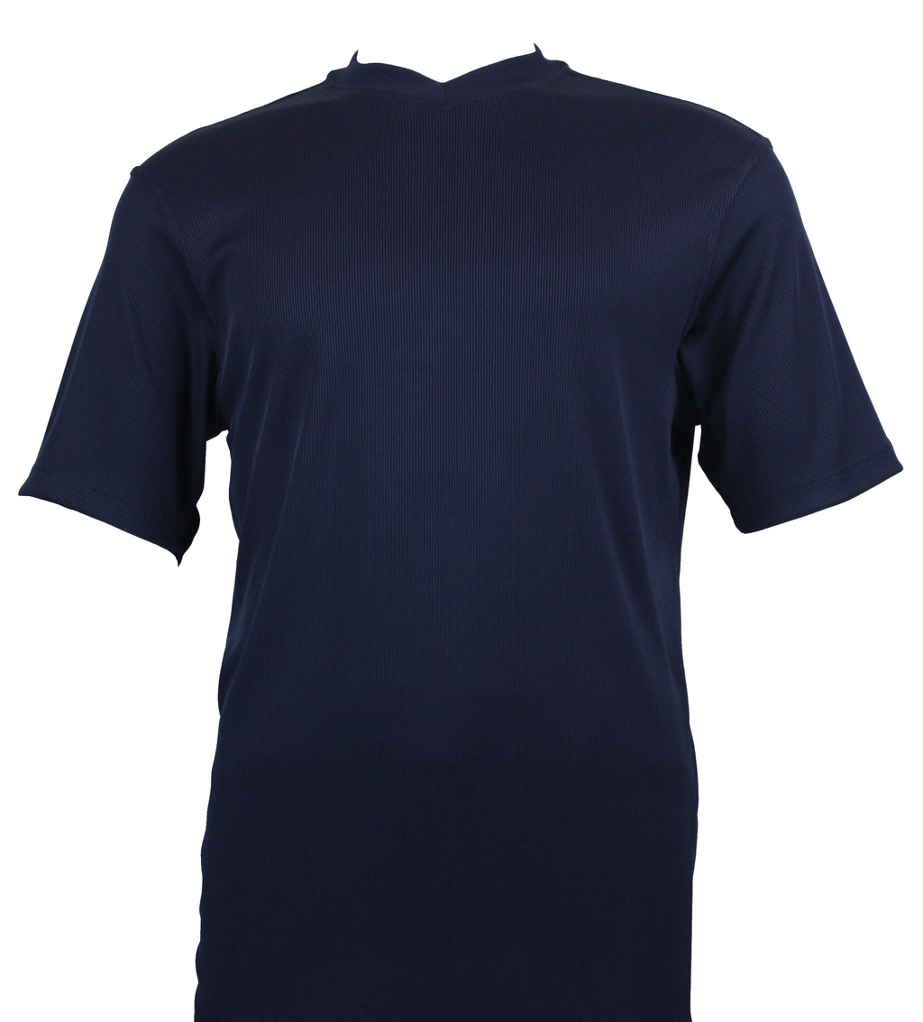 Bassiri S/S V-Neck Navy T-Shirt 219