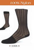 Knee High Ribbed Sheer Black Dress Sock