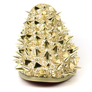 FI-7517 Gold Glitter Gold Spikes Slip on Loafer Fiesso by Aurelio Garcia