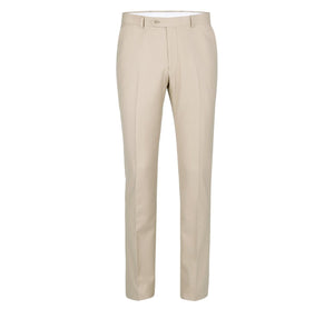 RENOIR Beige Slim Fit Flat Front Suit Separate Pants 201-3