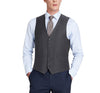 RENOIR Charcoal Button Formal Suit Vest Regular Fit Suit Waistcoat 202-1