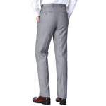 RENOIR Grey Classic Fit Flat Front Suit Separate Pants 202-2