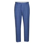 RENOIR Blue 2-Piece Slim Fit Windowpane Check Dress Stretch Suit 293-10