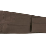Pellagio Brown 5-Pocket Cotton Stretch Washed Flat Front Chino Pants PF20-22