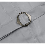 RENOIR Grey Formal Regular Fit Suit Vest Sharkskin Waistcoat 207-2