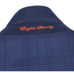 ENGLISH LAUNDRY Midnight Blue Check Wool Blend Suit 52-56-412