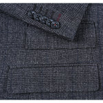 ENGLISH LAUNDRY Wool Charcoal Checked Peak Suit 52-50-410