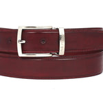 Paul Parkman Leather Belt Hand-Painted Bordeaux - B01-BRD