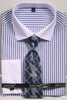Avanti Uomo French Cuff Dress Shirt DNS02 Blue (Slim Fit)