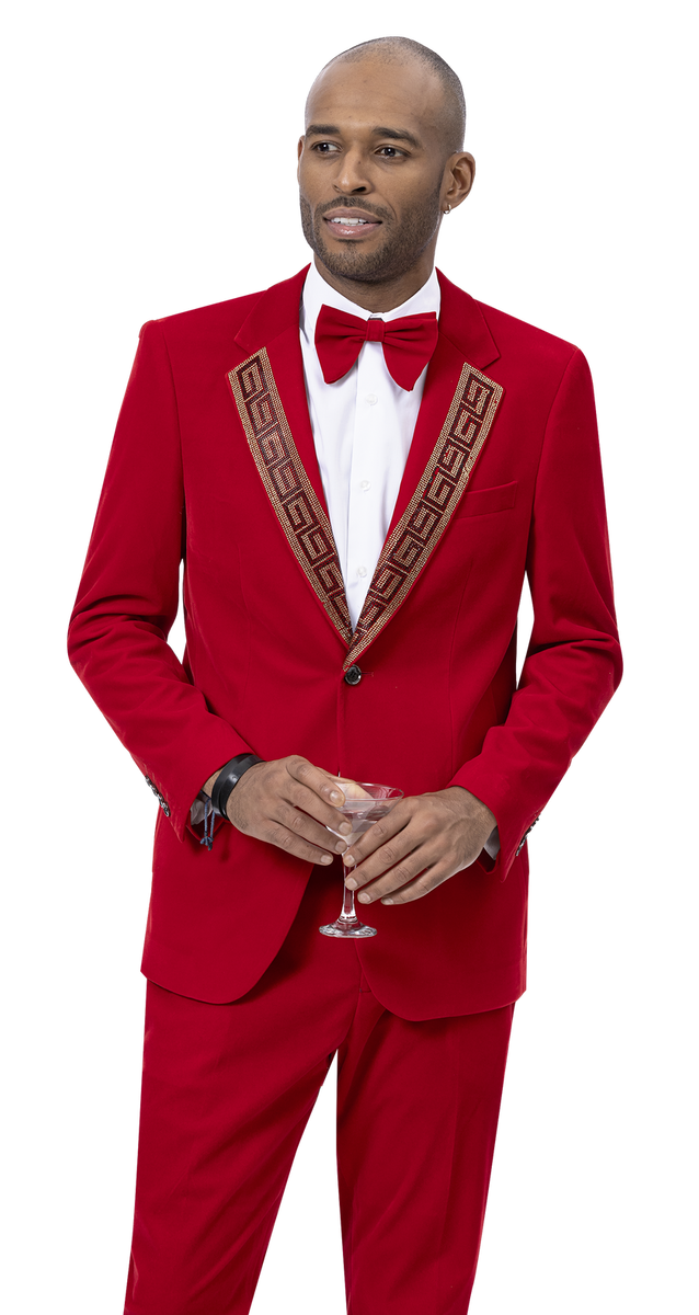EJ Samuel Red Suit JP110 – Unique Design Menswear