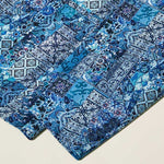 Inserch Patchwork Print Blazer BL261-127 Blue Wave