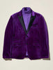 Inserch Metallic Velvet Peak Lapel Blazer BL202-126 Purple