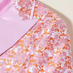 Inserch Mini Floral Jacquard Peak Lapel Blazer BL203-62 Pink