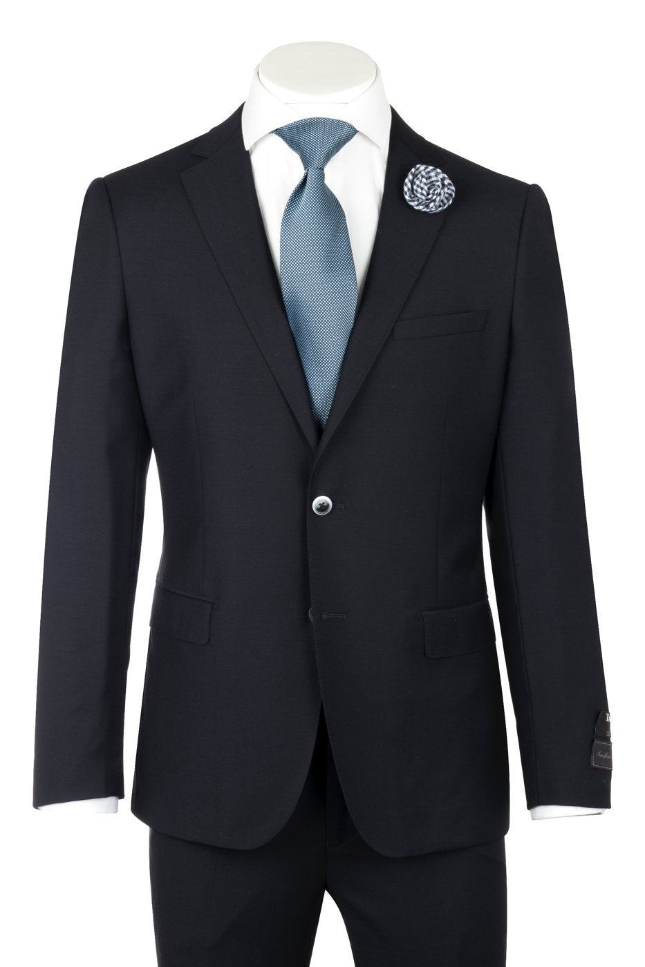 Porto Dark Navy, Slim Fit, Pure Wool Suit by Tiglio Luxe TIG1002
