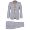 RENOIR Gray 2-Piece Slim Fit Single Breasted Check Dress Suit 292-7