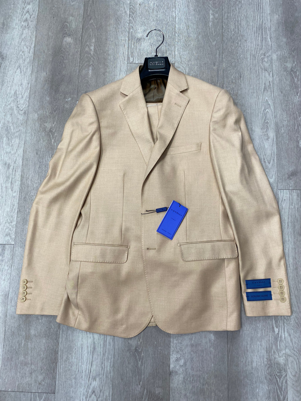 Cavelli Uomo Porto Slim Fit Suit 1986/18 Light Brown