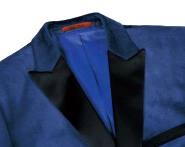 RENOIR Blue Slim Fit Stretch Tuxedo Blazer 290-7