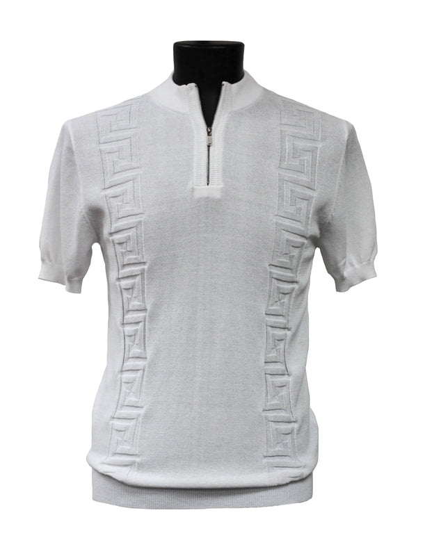Bassiri White Short Sleeve Sweater Q126