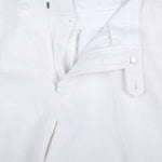 RENOIR White Classic Fit Notch Lapels Solid Linen Suit 601-20
