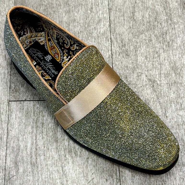 Exclusive Formal Dress Shoe Green / Gold 6660