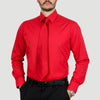 ARTURO Modern Fit Long Sleeve Red Dress Shirt
