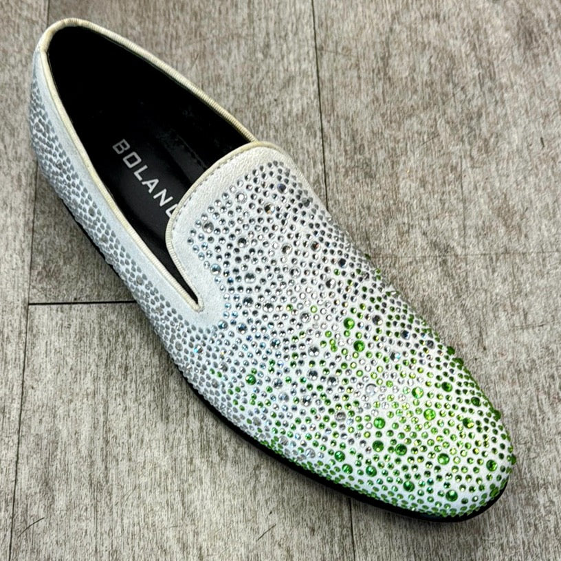 Exclusive Formal Dress Shoe Green / White FROST