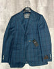 tiglio Luxe Prosecco  Modern Fit, TL3300 , Pure Wool Suit & Vest Blue/Teal Plaid