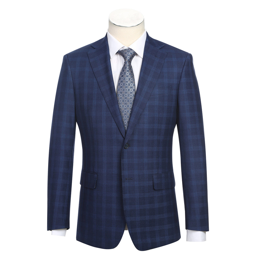 ENGLISH LAUNDRY Navy Check Suit 92-53-410EL