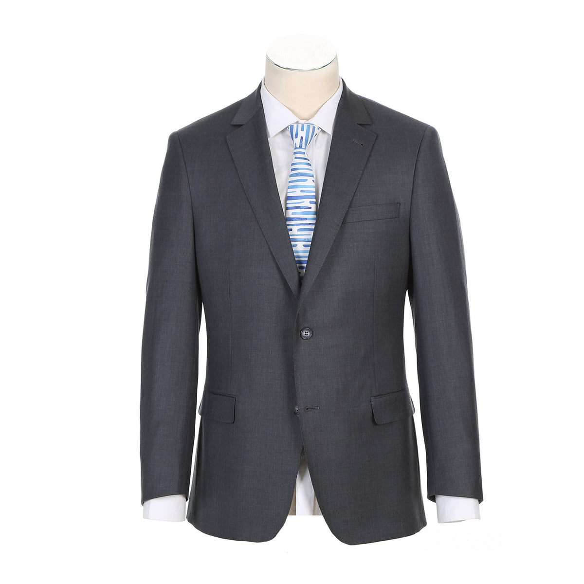 RIVELINO Classic Fit Gray HalfCanvas Suit RHC1004 Unique Design