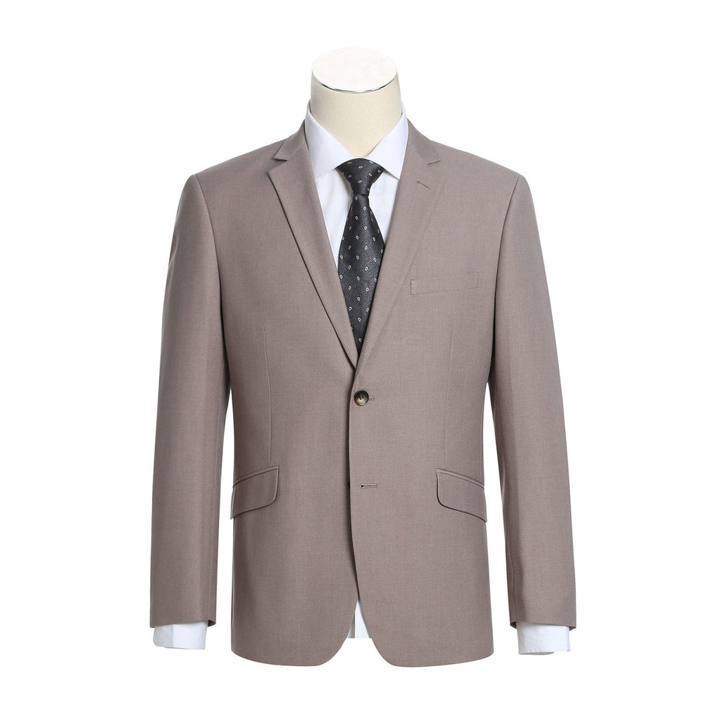 RENOIR Gray Slim Fit 2-Piece Single Breasted Notch Lapel Suit 201-103