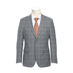 ENGLISH LAUNDRY Light Gray Window Pane Check Wool Suit EL72-62-092